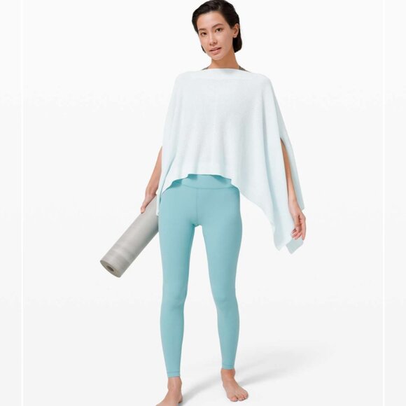 Lululemon Foward Flow poncho Almost Blue. super soft cashmere blend - Picture 2 of 7